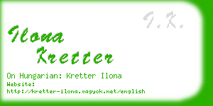 ilona kretter business card